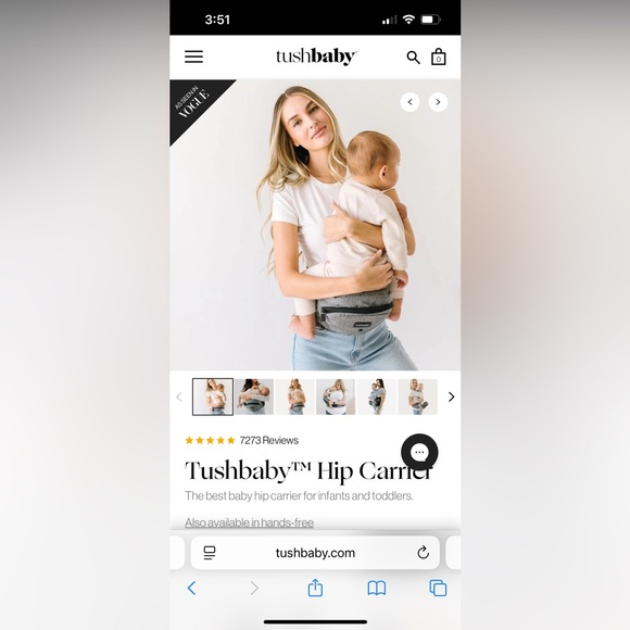 TushBaby Travel Lite Hip Carrier Good Used Condition - Picture 7 of 11